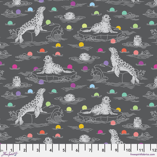 PRE - Order Tula Pink Graywork - Seal the Deal PWTP259.CARBON - Half Yard - October 2025 - Modern Fabric Shoppe