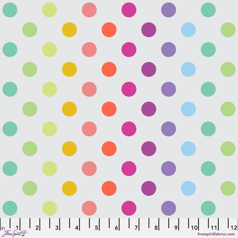 PRE - Order Tula Pink Graywork True Color - Disco Poms PWTP262.WHISPER - Half Yard - October 2025 - Modern Fabric Shoppe