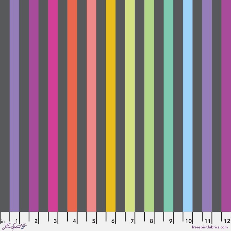 PRE - Order Tula Pink Graywork True Color - Disco Stripe PWTP231.CARBON - Half Yard - October 2025 - Modern Fabric Shoppe