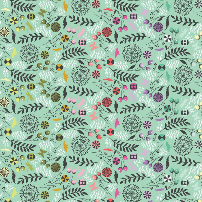 PRE - Order Tula Pink Prince Charming Deja Vu - Dandelion PWTP279.SWEETMINT - Half Yard - July 2026 - Modern Fabric Shoppe