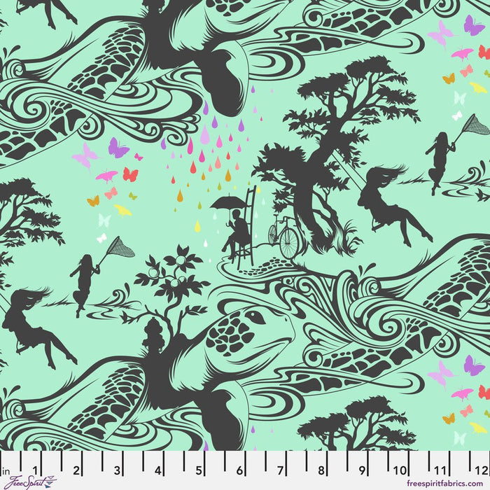 PRE - Order Tula Pink Prince Charming Deja Vu - Turtle Bay PWTP276.SWEETMINT - Half Yard - July 2026 - Modern Fabric Shoppe