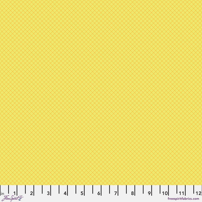 PRE - ORDER Tula Pink True Colors 2025 - On the Grid PWTP255.HIGHLIGHTER - Half Yard - April 2025 - Modern Fabric Shoppe