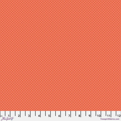 PRE - ORDER Tula Pink True Colors 2025 - On the Grid PWTP255.SALMON - Half Yard - April 2025 - Modern Fabric Shoppe