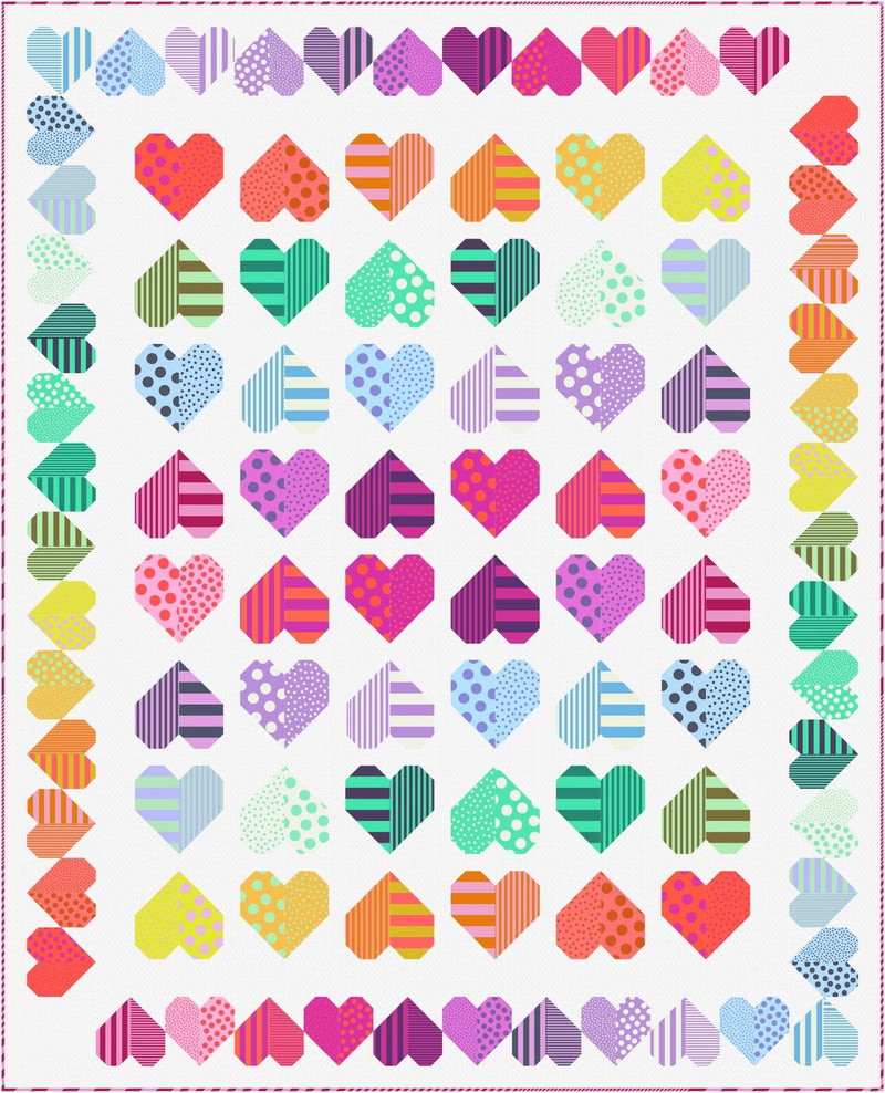 PRE-ORDER Tula Pink- True Colors Sticks and Stones- Full of Love Quilt Kit- March 2027 - Modern Fabric Shoppe