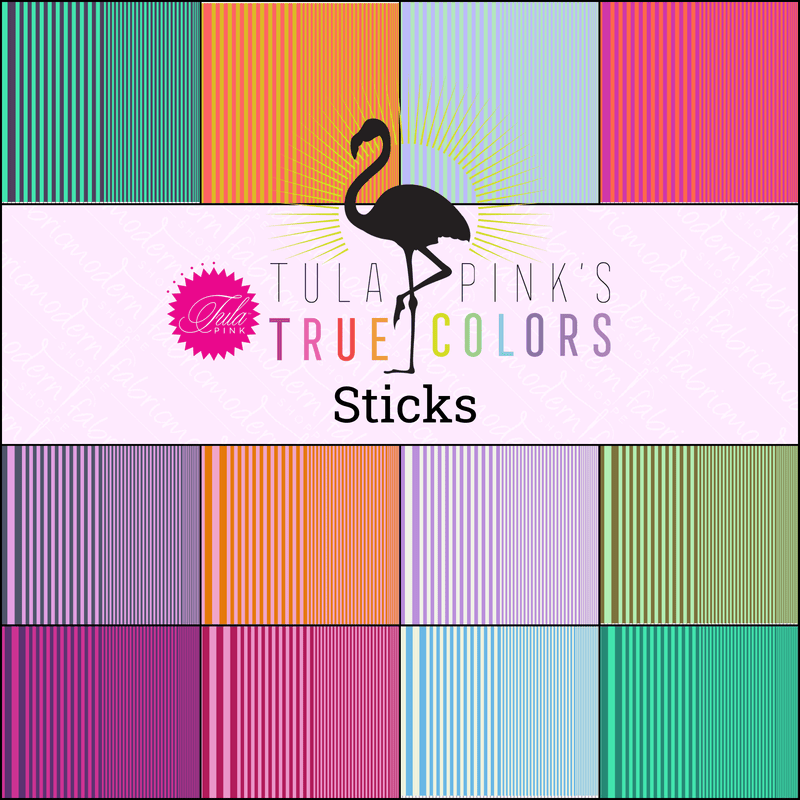 PRE-Order Tula Pink True Colors-Sticks- Half Yard Bundle- March 2027 - Modern Fabric Shoppe