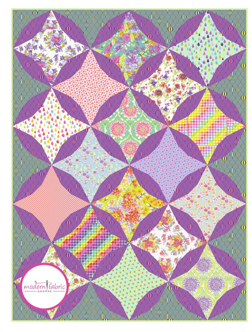 PRE-ORDER Tula Pink- Untamed- Aunt June's Flower Garden Quilt Kit- October 2024 - Modern Fabric Shoppe