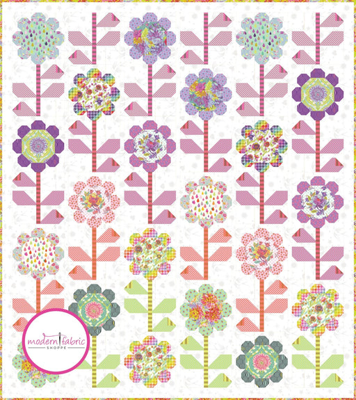PRE-ORDER Tula Pink- Untamed- Blooming Bouquet Quilt Kit-Light- October 2024 - Modern Fabric Shoppe
