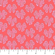 PRE-ORDER Under the Firefly Moon by Heather Bailey- Bitty Bows 91511-26 Coral - Half Yard- April 2027 - Modern Fabric Shoppe