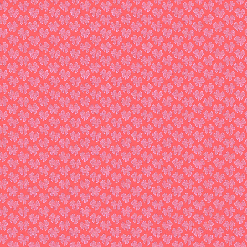PRE-ORDER Under the Firefly Moon by Heather Bailey- Bitty Bows 91511-26 Coral - Half Yard- April 2027 - Modern Fabric Shoppe
