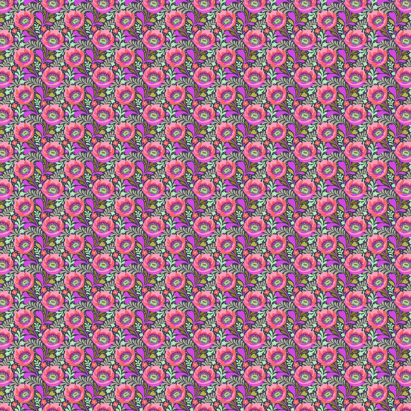 PRE-ORDER Under the Firefly Moon by Heather Bailey- Poppy 91509-49 Midnight - Half Yard- April 2027 - Modern Fabric Shoppe