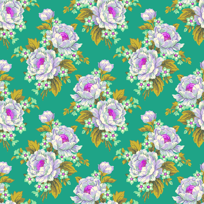 PRE-ORDER Under the Firefly Moon by Heather Bailey- Sunday Bloomers 91508-68 Teal- Half Yard- April 2027 - Modern Fabric Shoppe