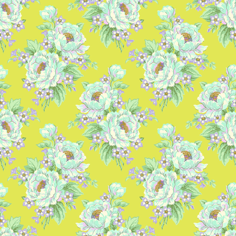 PRE-ORDER Under the Firefly Moon by Heather Bailey- Sunday Bloomers 91508-70 Lime- Half Yard- April 2027 - Modern Fabric Shoppe