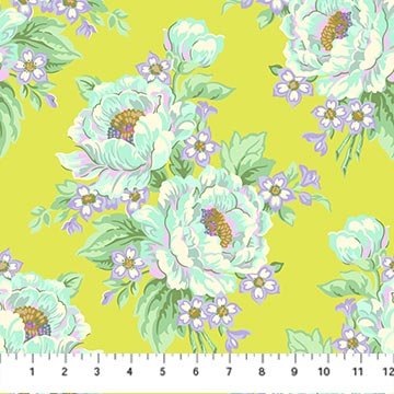 PRE-ORDER Under the Firefly Moon by Heather Bailey- Sunday Bloomers 91508-70 Lime- Half Yard- April 2027 - Modern Fabric Shoppe