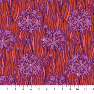 PRE - Order Wandering Eye by Kathy Doughty - Agapantha 91066 - 56 Warm - Half Yard - March 2025 - Modern Fabric Shoppe