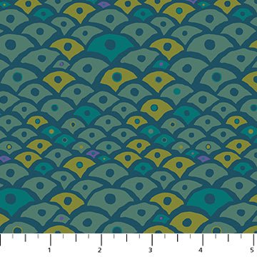 PRE - Order Wandering Eye by Kathy Doughty - Palm Bark 91070 - 68 Cool - Half Yard - March 2025 - Modern Fabric Shoppe