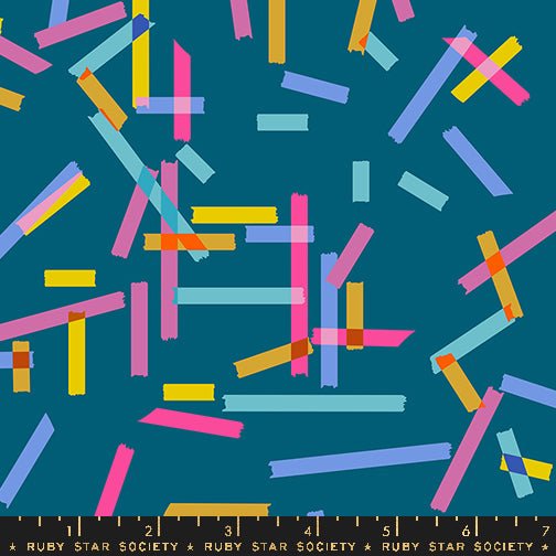 PRE - ORDER Washi Plus by Rashida Coleman Hale - Teal RS1090 14 - Half Yard - August 2025 - Modern Fabric Shoppe