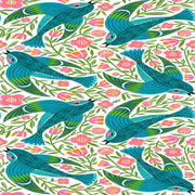 PRE - Order What the Bird said by Cori Dantini - Blue Birdy PWCD153.XWHITE - Half Yard - January 2026 - Modern Fabric Shoppe