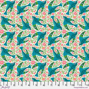 PRE - Order What the Bird said by Cori Dantini - Blue Birdy PWCD153.XWHITE - Half Yard - January 2026 - Modern Fabric Shoppe