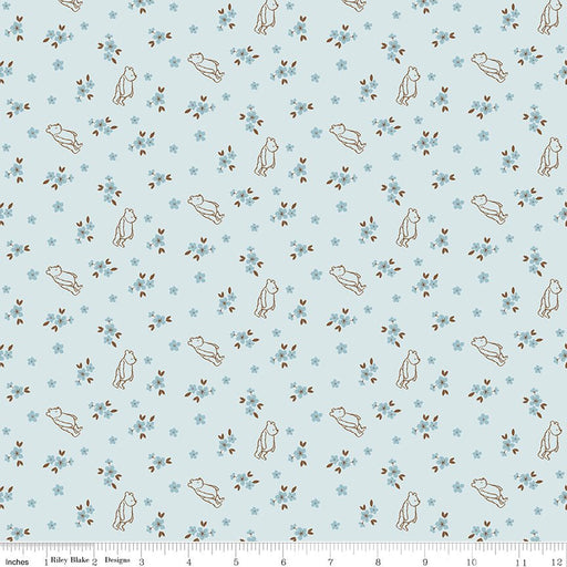 PRE - ORDER Winnie the Pooh - Baby for Riley Blake Designs - Blue Ditsy C18595 BLUE - Half Yard - December 2026 - Modern Fabric Shoppe