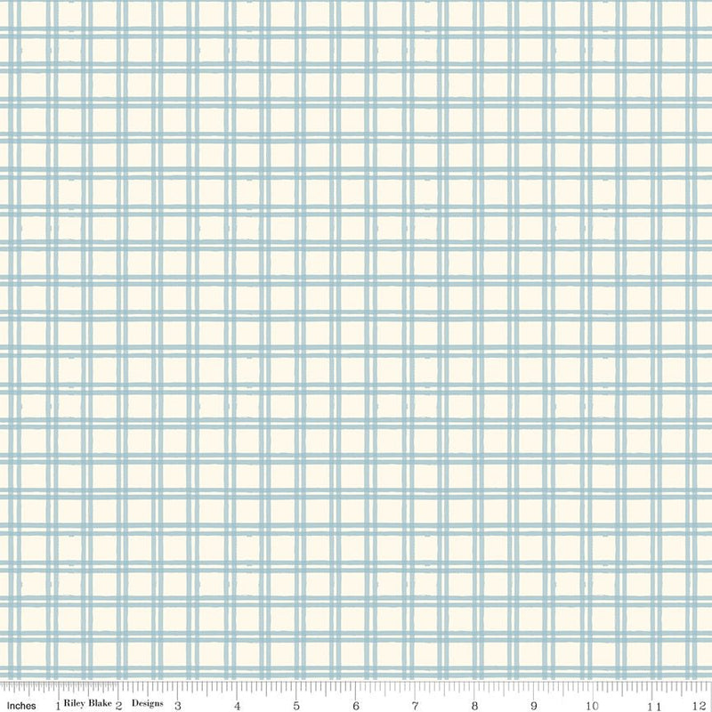 PRE - ORDER Winnie the Pooh - Baby for Riley Blake Designs - Blue Plaid C18593 BLUE - Half Yard - December 2026 - Modern Fabric Shoppe