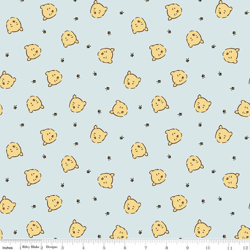 PRE - ORDER Winnie the Pooh - Baby for Riley Blake Designs - Blue Pooh Jumble C18594 BLUE - Half Yard - December 2026 - Modern Fabric Shoppe