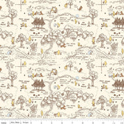 PRE - ORDER Winnie the Pooh - Baby for Riley Blake Designs - Cream Aker Map C18592 CREAM - Half Yard - December 2026 - Modern Fabric Shoppe