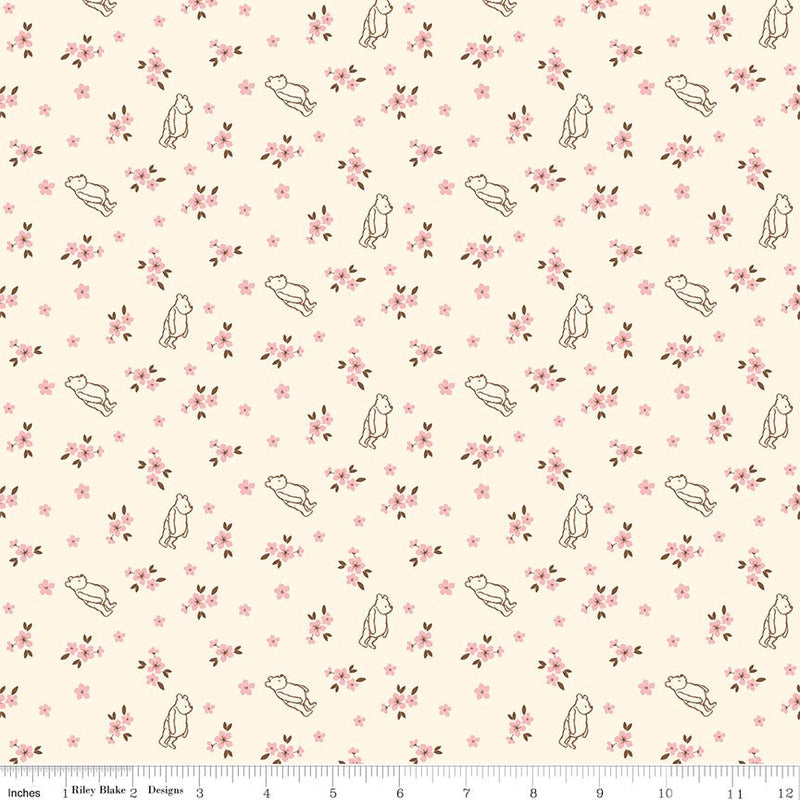 PRE - ORDER Winnie the Pooh - Baby for Riley Blake Designs - Cream Ditsy C18595 CREAM - Half Yard - December 2026 - Modern Fabric Shoppe