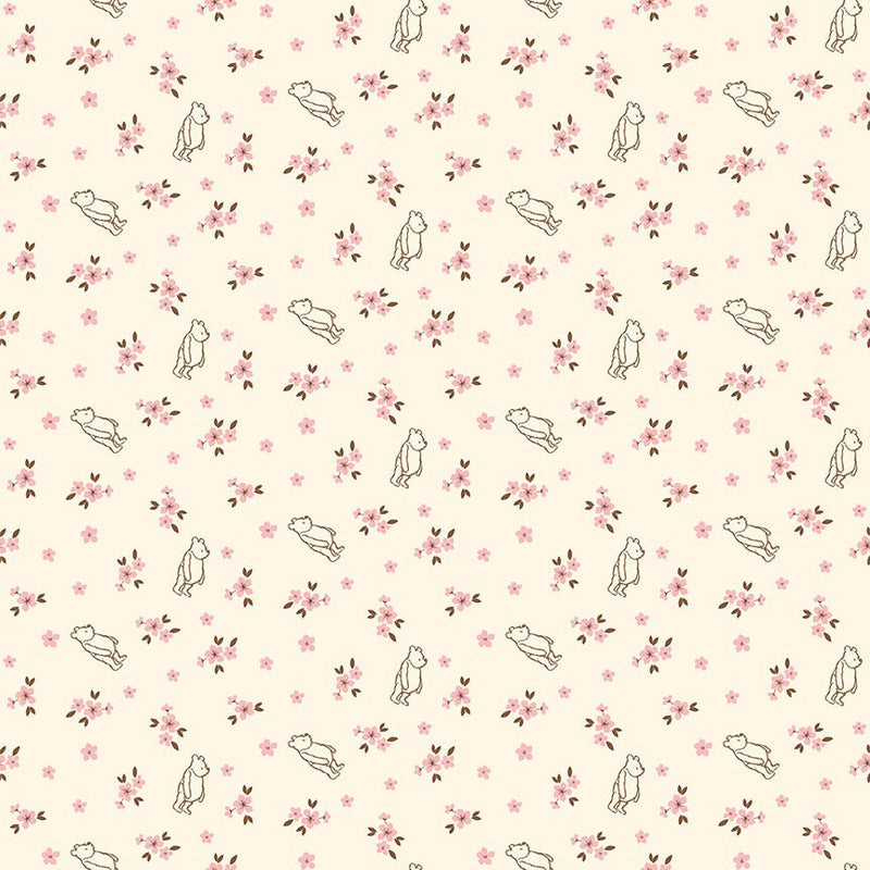 PRE - ORDER Winnie the Pooh - Baby for Riley Blake Designs - Cream Ditsy C18595 CREAM - Half Yard - December 2026 - Modern Fabric Shoppe