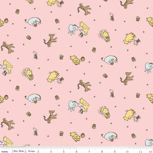 PRE - ORDER Winnie the Pooh - Baby for Riley Blake Designs - Pink Character Toss C18591 PINK - Half Yard - December 2026 - Modern Fabric Shoppe