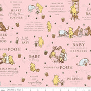 PRE - ORDER Winnie the Pooh - Baby for Riley Blake Designs - Pink Main C18590 PINK - Half Yard - December 2026 - Modern Fabric Shoppe