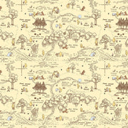 PRE - ORDER Winnie the Pooh - Baby for Riley Blake Designs - Yellow Aker Map C18592 YELLOW - Half Yard - December 2026 - Modern Fabric Shoppe