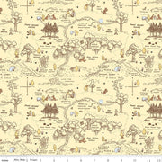 PRE - ORDER Winnie the Pooh - Baby for Riley Blake Designs - Yellow Aker Map C18592 YELLOW - Half Yard - December 2026 - Modern Fabric Shoppe