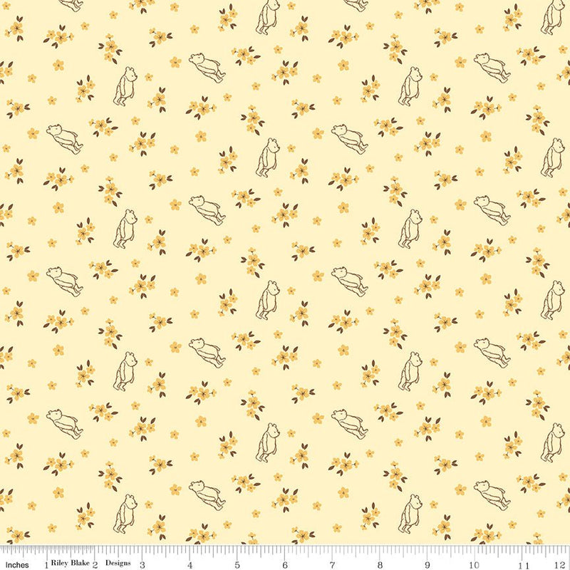 PRE - ORDER Winnie the Pooh - Baby for Riley Blake Designs - Yellow Ditsy C18595 YELLOW - Half Yard - December 2026 - Modern Fabric Shoppe
