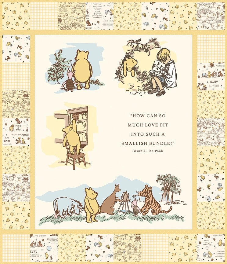 PRE - ORDER Winnie the Pooh Baby Panel Quilt Kit featuring Winnie the Pooh Baby - December 2026 - Modern Fabric Shoppe
