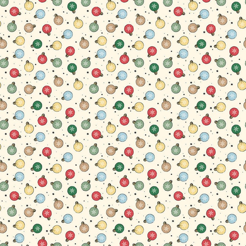 PRE-ORDER Winnie the Pooh-Christmas for Echo Park Paper Co.- Ornaments C19573 CREAM- Half Yard- June 2027 - Modern Fabric Shoppe