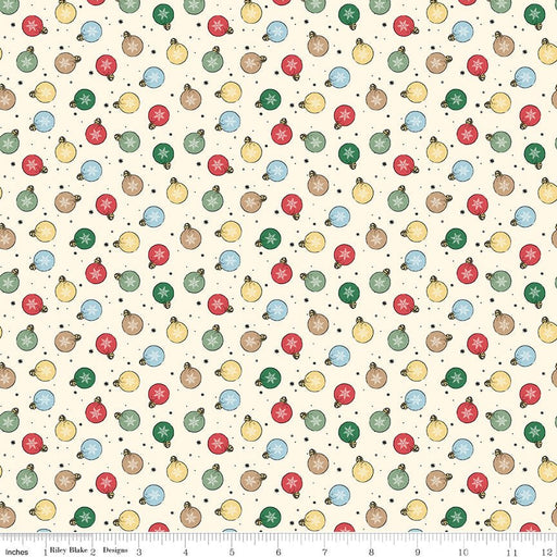PRE-ORDER Winnie the Pooh-Christmas for Echo Park Paper Co.- Ornaments C19573 CREAM- Half Yard- June 2027 - Modern Fabric Shoppe
