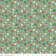 PRE-ORDER Winnie the Pooh-Christmas for Echo Park Paper Co.- Ornaments C19573 GREEN- Half Yard- June 2027 - Modern Fabric Shoppe