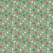 PRE-ORDER Winnie the Pooh-Christmas for Echo Park Paper Co.- Ornaments C19573 GREEN- Half Yard- June 2027 - Modern Fabric Shoppe