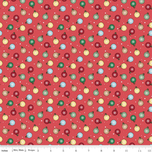 PRE-ORDER Winnie the Pooh-Christmas for Echo Park Paper Co.- Ornaments C19573 RED- Half Yard- June 2027 - Modern Fabric Shoppe