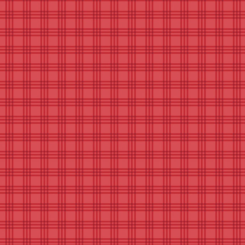 PRE-ORDER Winnie the Pooh-Christmas for Echo Park Paper Co.- Plaid C19575 RED- Half Yard- June 2027 - Modern Fabric Shoppe