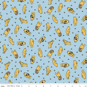 PRE - Order Winnie the Pooh for Riley Blake Designs - Blue Toss C17002 - BLUE - Half Yard November 2025 - Modern Fabric Shoppe