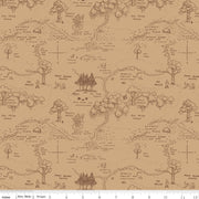 PRE - Order Winnie the Pooh for Riley Blake Designs - Brown Map C17001 - BROWN - Half Yard November 2025 - Modern Fabric Shoppe