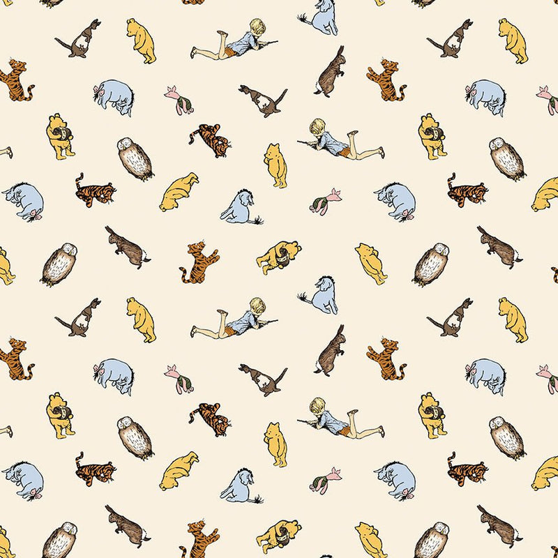 PRE - Order Winnie the Pooh for Riley Blake Designs - Cream Characters C17003 - CREAM - Half Yard November 2025 - Modern Fabric Shoppe