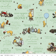 PRE - Order Winnie the Pooh for Riley Blake Designs - Green Main C17000 - GREEN - Half Yard November 2025 - Modern Fabric Shoppe