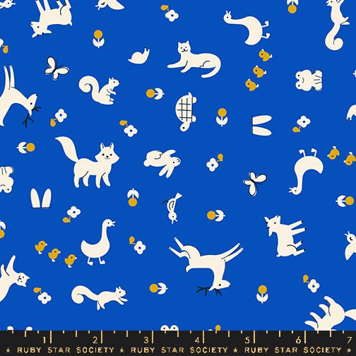 PRE - ORDER Woodland Park by Rashida Coleman Hale - Blue Ribbon RS1081 16 - Half Yard - January 2025 - Modern Fabric Shoppe