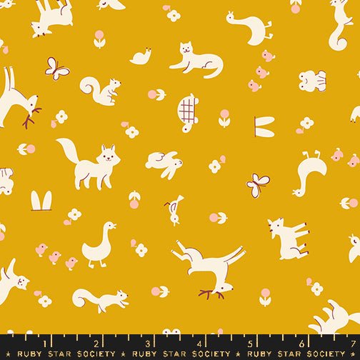 PRE - ORDER Woodland Park by Rashida Coleman Hale - Goldenrod RS1081 12 - Half Yard - January 2025 - Modern Fabric Shoppe