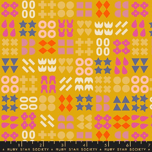 PRE - ORDER Woodland Park by Rashida Coleman Hale - Goldenrod RS1083 12 - Half Yard - January 2025 - Modern Fabric Shoppe