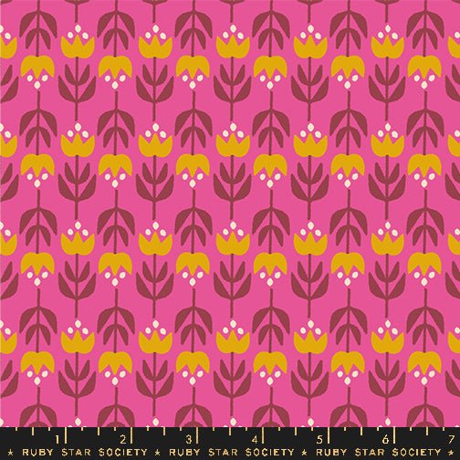 PRE - ORDER Woodland Park by Rashida Coleman Hale - Raspberry RS1084 13 - Half Yard - January 2025 - Modern Fabric Shoppe