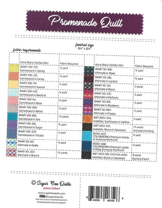 Promenade Quilt Pattern ONLY by Anna Maria - Modern Fabric Shoppe