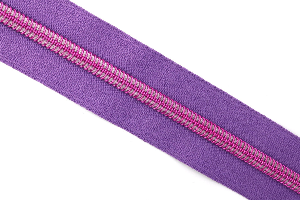 Purple - #5 Pink Nylon Coil Zipper Tape - *Not By Annie - Modern Fabric Shoppe